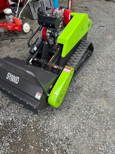 ラジコン草刈機 ディーゼルエンジン ハンマーナイフSY800D 展示にて1回試運転、草刈りを1回行いました。