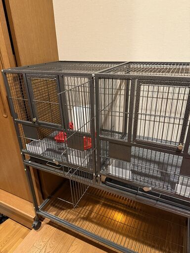【美品】うずら飼育セット一式　ケージ・給水器・給餌器・フード付き　20,000円