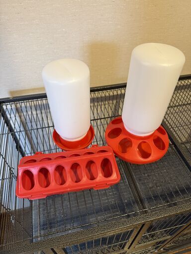 【美品】うずら飼育セット一式　ケージ・給水器・給餌器・フード付き　20,000円