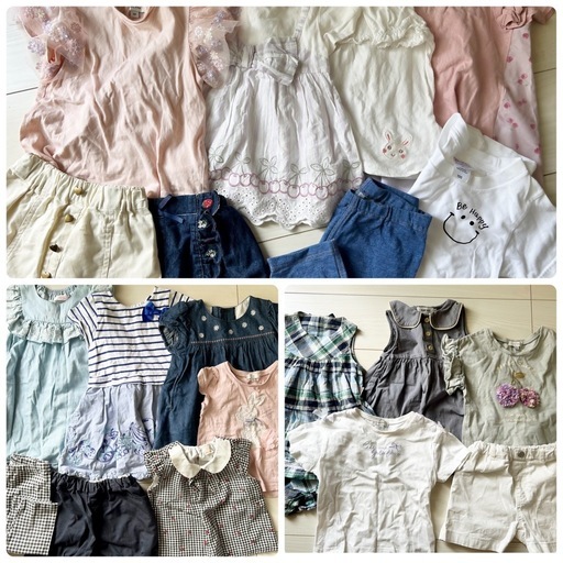 子ども服女の子90・95・100 サイズ20点セット (まめ) 皆実町六丁目の 子ども服女の子90・95・100 サイズ20点セット (まめ) 皆実町六丁目の