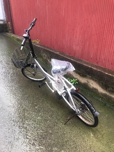【京都発】京の楽チャリ　電動アシスト自転車　パナソニック　20インチ　シルバー　折りたたみ