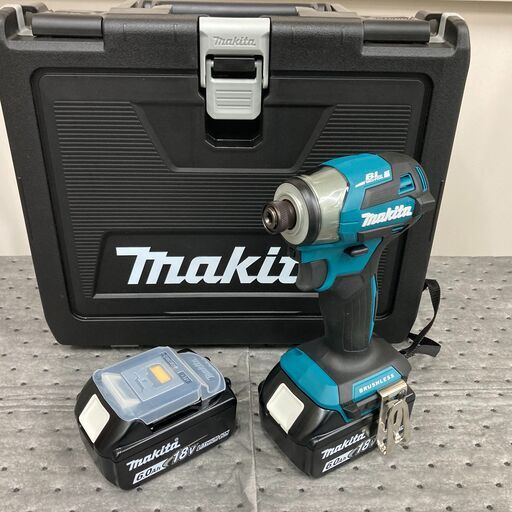 【店頭引取限定 未使用】makita/マキタ TD173DZ 18V充電式インパクトドライバー 本体、バッテリー2個、ケースセット【工