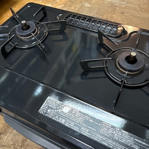 【ジャングル深井店】リンナイ ガステーブル ガスコンロ KGK34BKL 2018 水無し片面焼 幅56cm ブラック 生活家電 キッ
