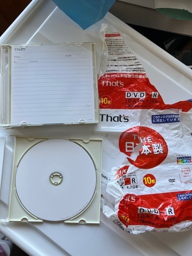 5枚　未使用　dvd-R 4.7GB Thats 太陽誘電
