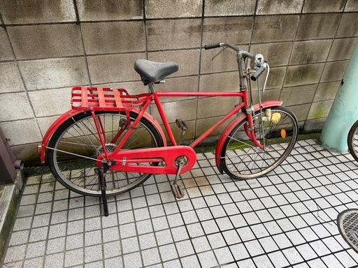 郵便　自転車　払い下げの実物　実用　2台 昭和の払い下げ郵便自転車2台 日米富士号とツノダのTU号 サビサビから 