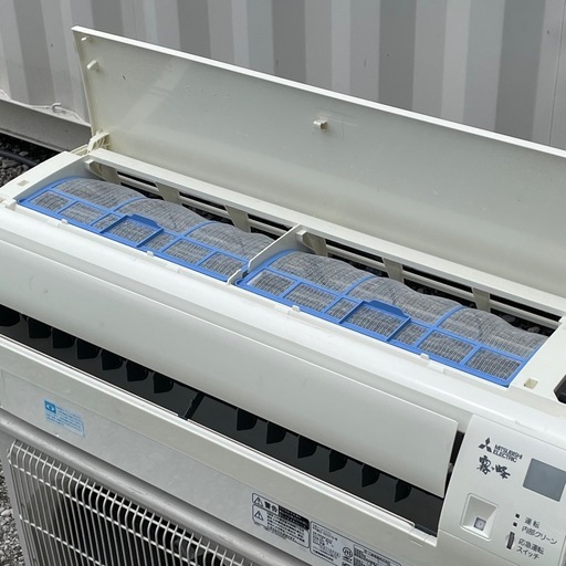 取付け可 ! !◇三菱 6畳用 2017年製 フロアアイ 冷房イブリッド運転 100V エアコン MSZ-GE2216高圧洗浄済み !
