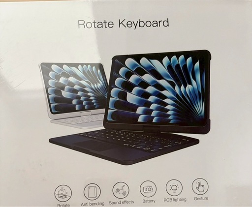 iPad キーボード付きケース 第11世代/第10世代 対応 360度回転