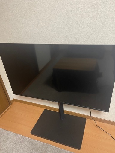 【美品】山善 50インチ チューナーレス4K液晶テレビ QRH-50TL4K テレビスタンド付き