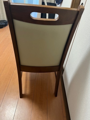 ダイニングチェア 2脚 木製 アイボリー おしゃれ