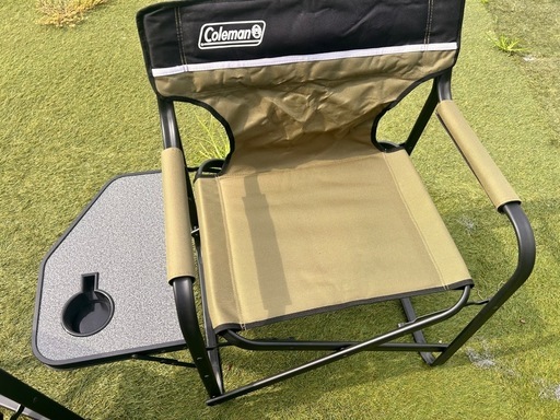 Coleman サイドテーブル付きデッキチェア グレージュ　コールマン　2個