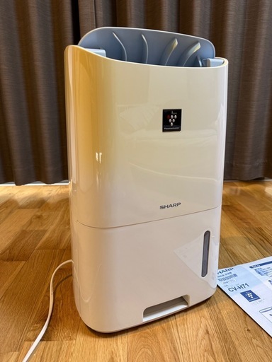 SHARP 衣類乾燥除湿機 CV-H71-W 2018年製 プラズマクラスター7000 動作