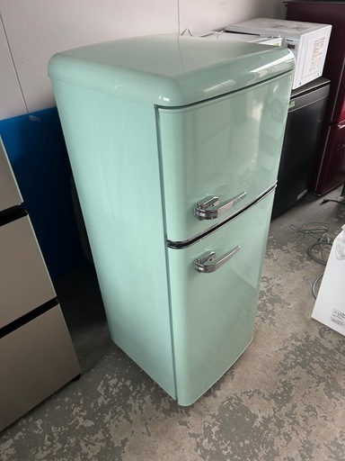 お買得☆美品☆アイリス☆2025年製☆2ドア☆114L☆ライトグリーン色☆激安冷蔵庫☆