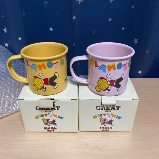 ヒステリックミニ　　　コップ　　　2個セット　　　ピンク　　　イエロ