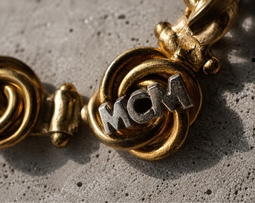 MCM ロゴプレート ヴィンテージ ネックレス 長期保管品 年代物