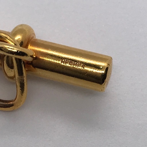 正規品 エルメス グレナン レザー ネックレス ブラウン/ゴールド
