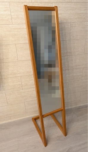 MUJI 無印良品 希少 生産終了品 廃盤品 タモ材 スタンドミラー 姿見 木製