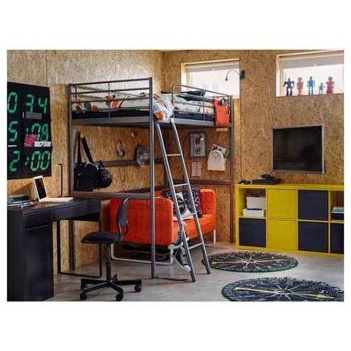 IKEA】ロフトベッド SVÄRTA（スヴェルタ）90x200 グレー (武内祈莉