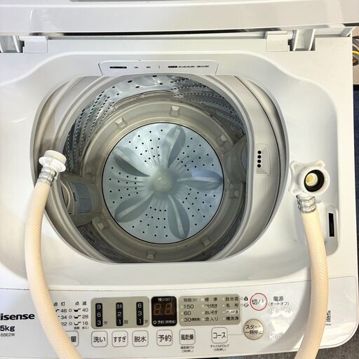 ?2023年製?　ハイセンス 全自動洗濯機 5.5kg ‼️HW-55E2W 糸くずフィルター
