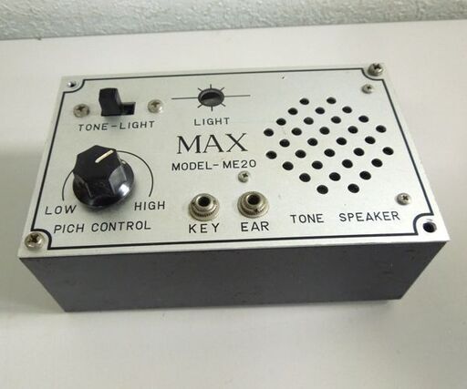 MAX MODEL-ME20 モールス練習用 発振器 発信器 電鍵 モールス信号発信器セット 動作未確認 ジャンク品 当時物 オブジェ