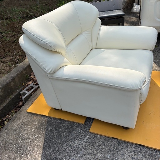 ソファー 1人掛け 合皮 安い ソファ シンプル 高級感のあるおしゃれなソファ ベリーII 1P アイボリー 1P レザー