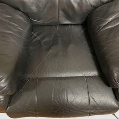 美品】ニトリ 電動リクライニングソファ 1人掛け 本革 ブラック 動作品 