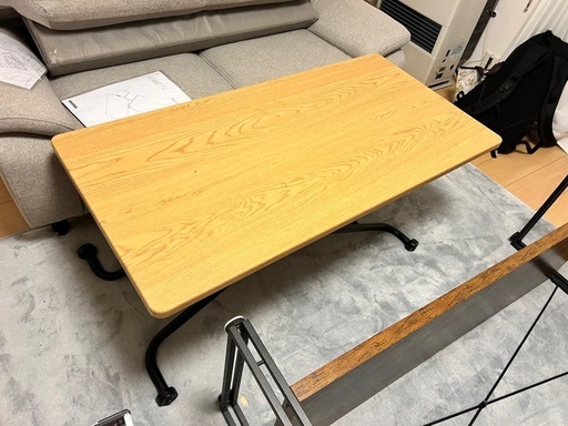 【美品】ニトリ　昇降テーブル　茶色 ☆【美品】ニトリ 昇降デスク ダークブラウン 【公式通販】