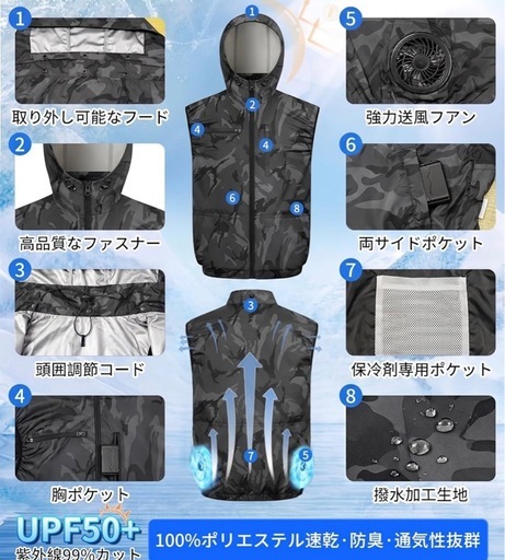 新品：空調作業服 バッテリーファンセット【新品暴風30V】大容量バッテリー ファン付き