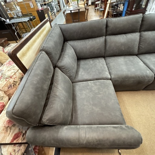 【?買取市場 柴田店】I534 ? ジモティー限定価格！NITORI コーナーソファ 左コーナー片側電動リクライニングソファ ⭐ クリ