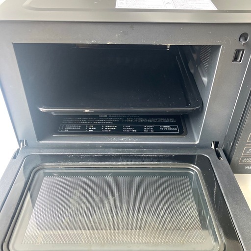 【美品】YAMAZEN ヤマゼン 山善 レンジ オーブンレンジ 18L フラットテーブル YRP-F180V 調理家電 家電 ブラック