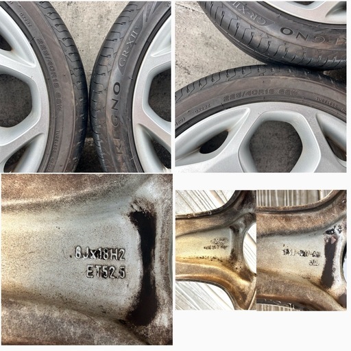 Ford純正18インチアルミホイール4本 BM5J-1007-AB REGNO GR-XII 225/40R18 8J ET52.5