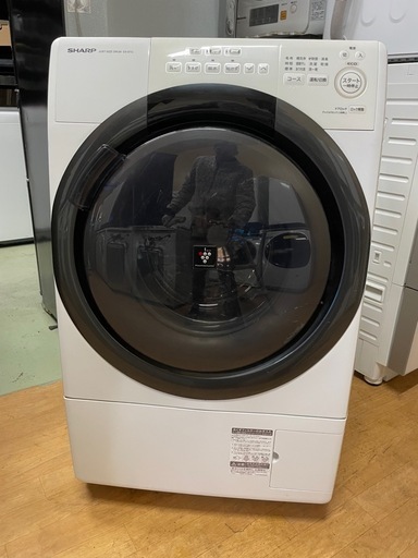 SHARP　シャープ　ES-S7D-WL?? ドラム式洗濯機乾燥　コンパクト　マンション　サイズ　洗濯7kg乾燥3kg 　設置まで対応