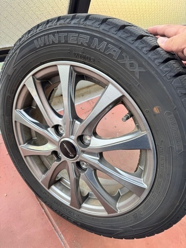 DUNLOP WINTER MAXX WM02 155/65R14  タイヤホイール4本セット