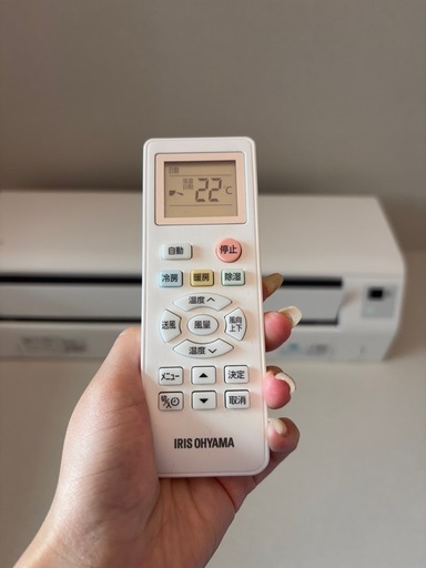 【2025年製】アイリスオーヤマ エアコン 6畳用 リモコン付き 動作良好 17500円 IRIS OHYAMA（アイリスオーヤマ） エアコン 6畳 工事無し 室外機セット 