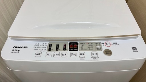 埼玉県幸手市 ハイセンス HW-55E2W 全自動洗濯機 2023年製 きれいな 【2023年製】Hisense 5.5kg 全自動洗濯機 HW-55E2W