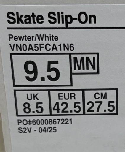 新品　VANS SKATE SLIP-ON 27.5cm 新品