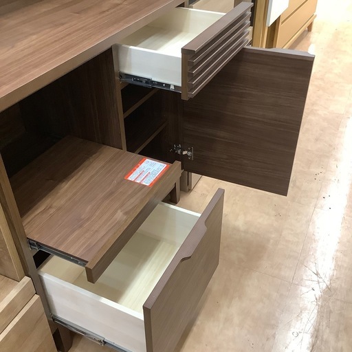 【来店いただける方限定】レンジボード2枚扉使用感あり程度Bブラウン74

