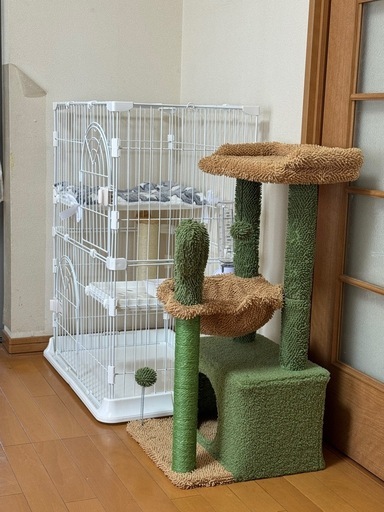 猫 ケージ キャットケージ 2段 幅76*奥行50.5*高さ89cm 