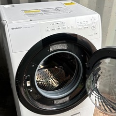 完全分解洗浄SHARP-ES-S7F-WLドラム式洗濯機乾燥 7/3kg 001 ❼2021年 完全分解洗浄SHARP シャープ ES-S7F-WL→左開き?? ドラム式