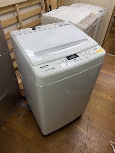 W45 激安洗濯機!! ✨️ Hisense 2024年 8.0kg HW-DG80BK1 縦型 (エコ
