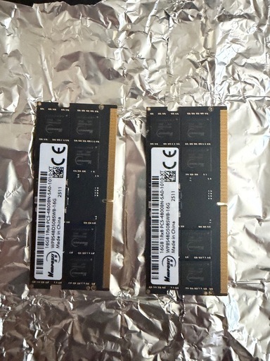 WANDPOSIT DDR5-4800BN-SA0-1010-XT 16GB 2枚セット DDR5 SODIMM