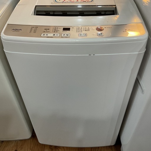 SALE?6.0キロ?2019年製AQW-S60G(W)ホワイト洗濯機?キズあり?
