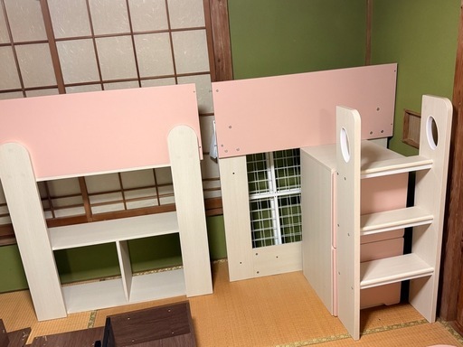 ロフトベッド　引き取り限定　解体済み　システムベッド 引き取り限定ロフトベッドシステムベッド (R) 笠上黒生のベッド