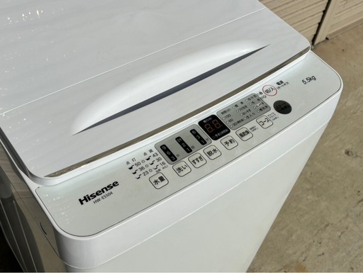 ☆ジモティー割あり☆5.5kg洗濯機 Hisense HW-E5504 2021年製 WH 高さ 