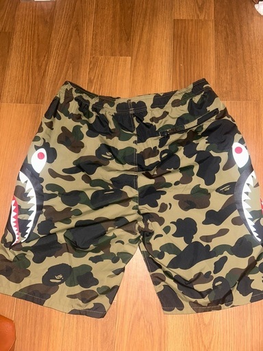 【本日中割引】A BATHING APE CamoSideShark Shorts  BAPE Gray & Blue ABC Camo Side Shark Shorts A Bathing Ape