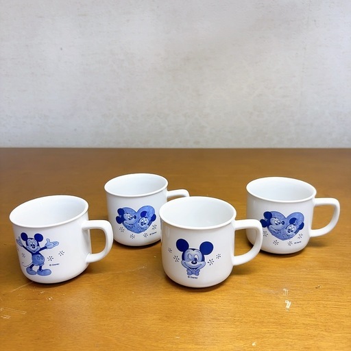 現状品ディズニーミッキー&ミニーマグカップ4客セット (ちー) 浦添前田
