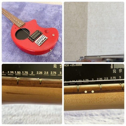 Fernandes ZO-3 レッド スピーカー内蔵ミニエレキギター (ちー) 浦添