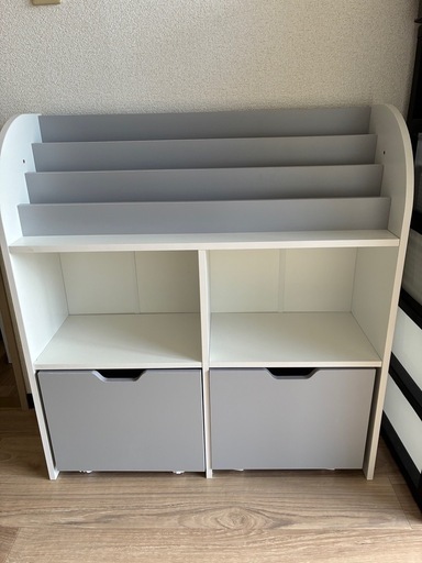 【値下げ、出品今週まで】美品　子供 収納家具 絵本棚 おもちゃ入れ