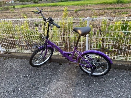 取引予定　折りたたみ自転車　紫　パープル