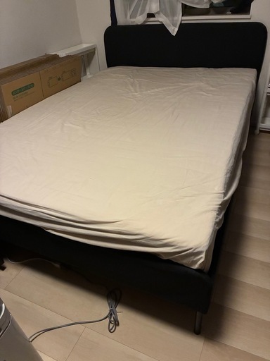 IKEA SLATTUM スラットゥム ダブルベッドフレーム (soithiro09) 尼崎の