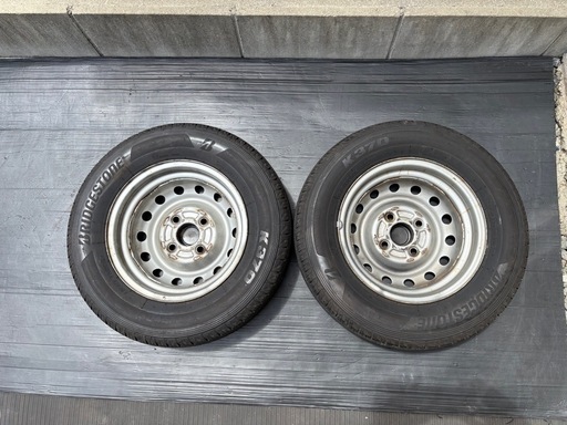 軽バン軽トラ25年BRIDGESTONE 145/80R12 ２本0625